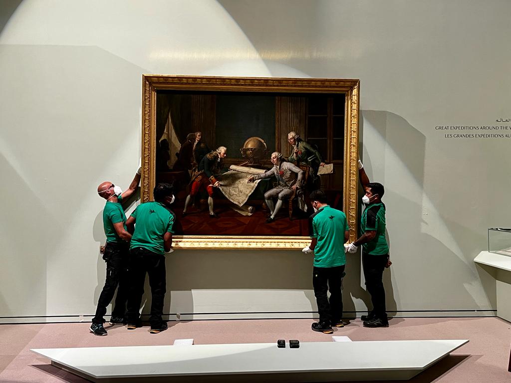 Louis XVI donnant des instructions a la Pérouse, 26 juin 1785, MONSIAUX Nicolas André Musée national des châteaux de Versailles et de Trianon