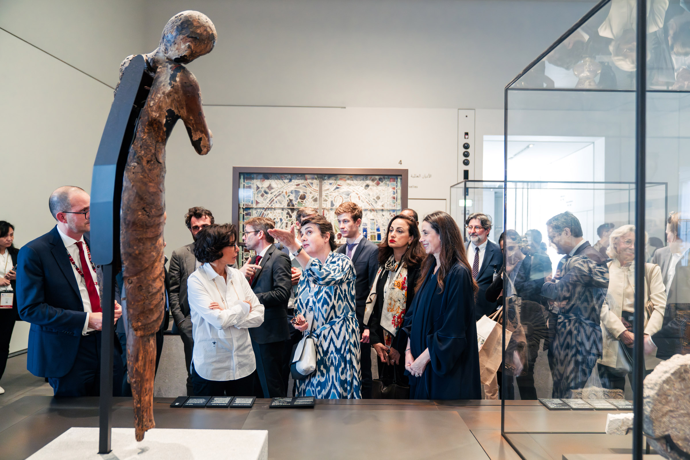 Visite du Louvre Abu Dhabi de la ministre de la Culture Rachida Dati, en présence de Laurence des Cars, Présidente-Directrice du Louvre Paris
