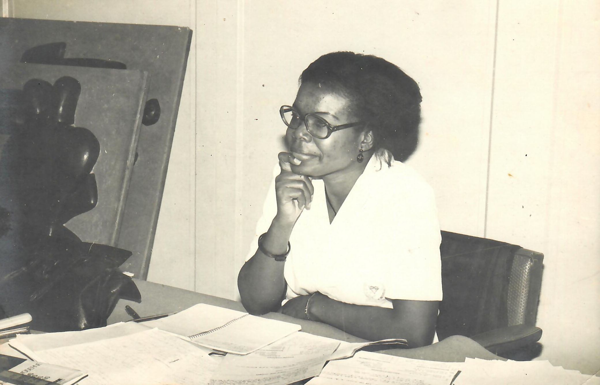 Shaje Tshiluila working at the INMC